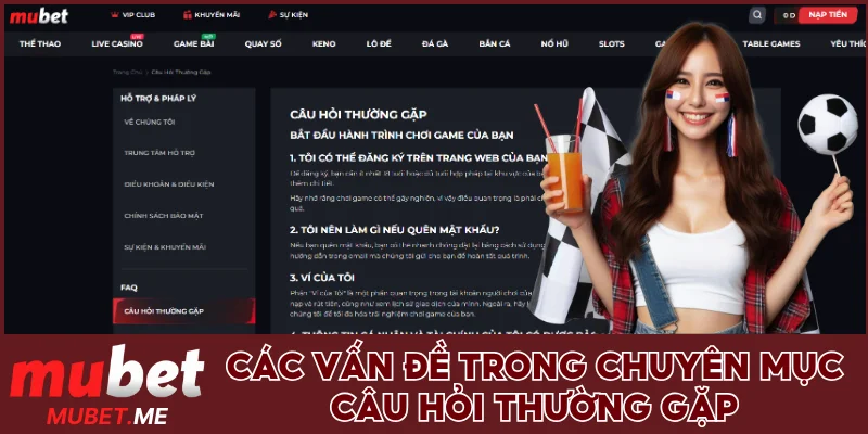 Các vấn đề trong chuyên mục câu hỏi thường gặp